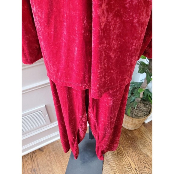 Jessica Holbrooks Women's Red Polyester Long Sleeve Top & Trouser 2 Piece Set 3X - Picture 5 of 12